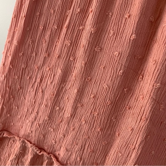 Lulus Sensationally Sweet Rusty Rose Tie-Strap Swiss Dot Maxi Dress Size Small S - Picture 6 of 10